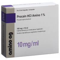 Прокаин HCl 1% Амино 100 мг / 10 мл 10 ампул по 10 мл